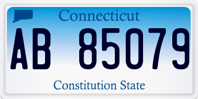 CT license plate AB85079