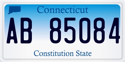 CT license plate AB85084