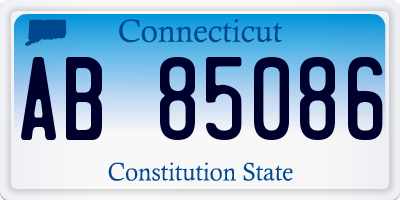 CT license plate AB85086