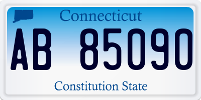 CT license plate AB85090