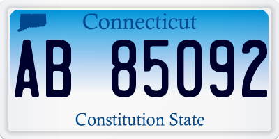 CT license plate AB85092