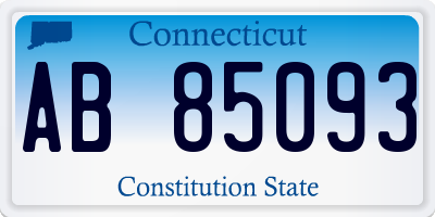 CT license plate AB85093