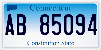 CT license plate AB85094