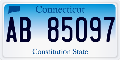 CT license plate AB85097