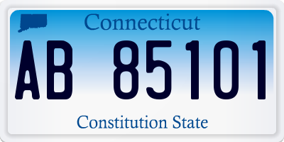 CT license plate AB85101