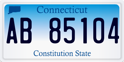 CT license plate AB85104