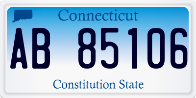 CT license plate AB85106