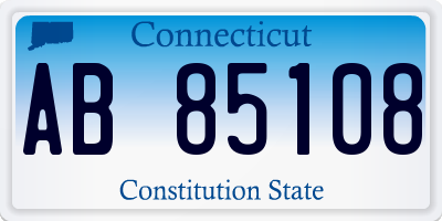 CT license plate AB85108