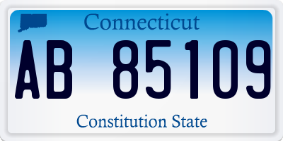 CT license plate AB85109