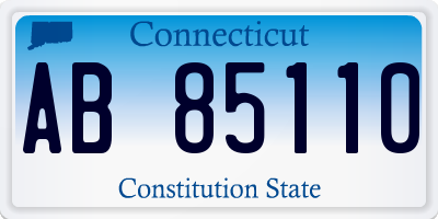 CT license plate AB85110