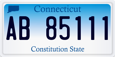 CT license plate AB85111