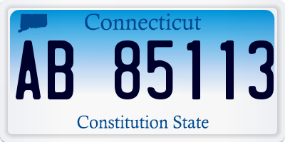 CT license plate AB85113