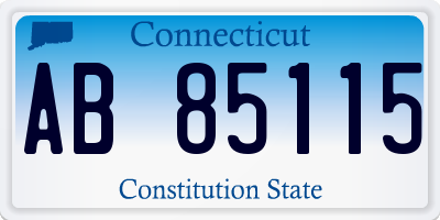 CT license plate AB85115