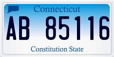 CT license plate AB85116