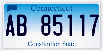 CT license plate AB85117