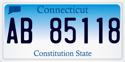 CT license plate AB85118