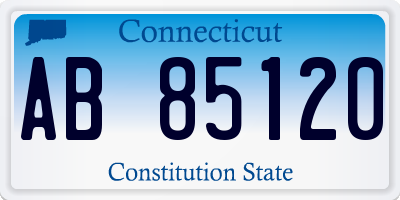 CT license plate AB85120