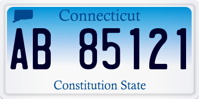 CT license plate AB85121