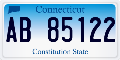 CT license plate AB85122