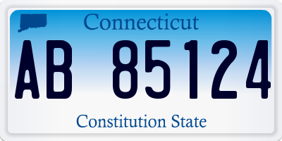 CT license plate AB85124