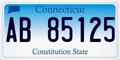 CT license plate AB85125