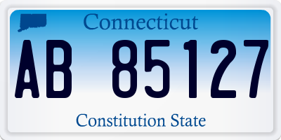 CT license plate AB85127