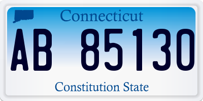 CT license plate AB85130