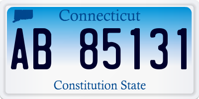 CT license plate AB85131