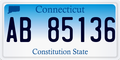 CT license plate AB85136