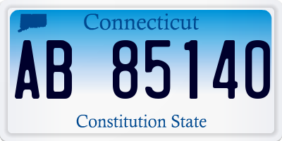 CT license plate AB85140