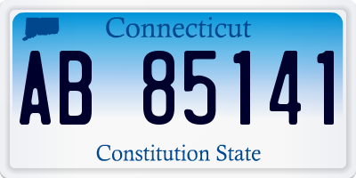 CT license plate AB85141