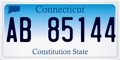 CT license plate AB85144