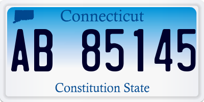 CT license plate AB85145