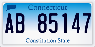 CT license plate AB85147