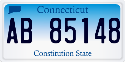 CT license plate AB85148