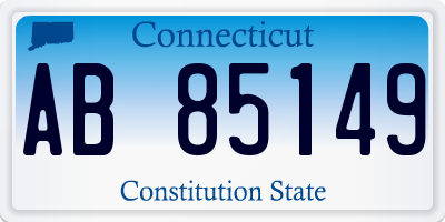 CT license plate AB85149