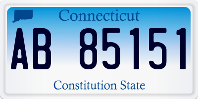 CT license plate AB85151