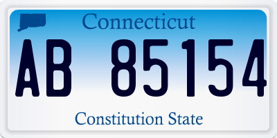 CT license plate AB85154