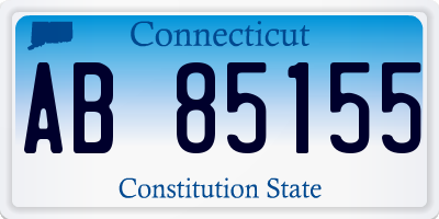 CT license plate AB85155