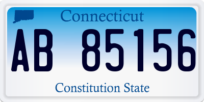 CT license plate AB85156