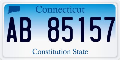 CT license plate AB85157