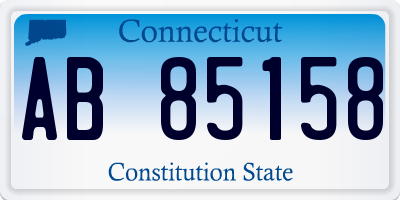 CT license plate AB85158