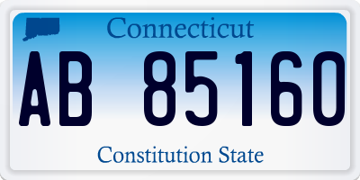 CT license plate AB85160