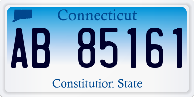 CT license plate AB85161