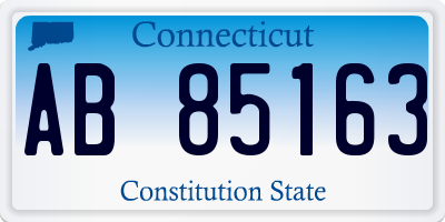 CT license plate AB85163