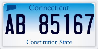 CT license plate AB85167