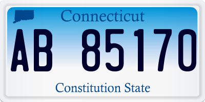 CT license plate AB85170