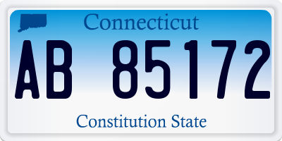 CT license plate AB85172