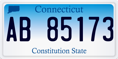 CT license plate AB85173