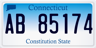 CT license plate AB85174